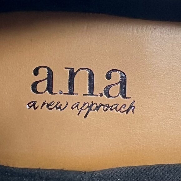 A. N. A. Kearny Ballet Flats Black‎ Faux Suede Ankle Strap With Buckle 8 NWT - Picture 10 of 13